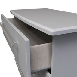 Bergamo Ready Assembled Matt Grey No Effect 3 Drawer Chest (H)695mm (W)765mm (D)415mm - thumbnail 4