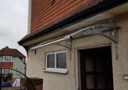 Canofix UK Canofix Door Canopy Pc 1200 Width X 1000 Projection (Grey Bracket - Clear Sheet) - thumbnail 2