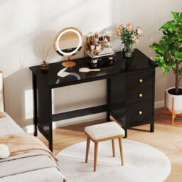 Computer Desk Modern Writing Desk With 3 Drawers - thumbnail 4