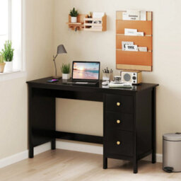Computer Desk Modern Writing Desk With 3 Drawers - thumbnail 3