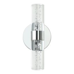 GoodHome Myvat Bubble Silver Chrome Effect Double Wired Bathroom Wall Light - thumbnail 8