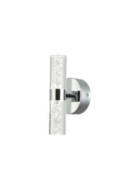 GoodHome Myvat Bubble Silver Chrome Effect Double Wired Bathroom Wall Light - thumbnail 2