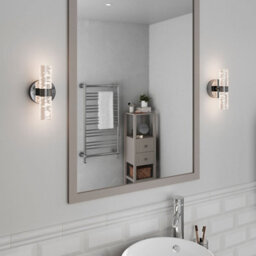 GoodHome Myvat Bubble Silver Chrome Effect Double Wired Bathroom Wall Light