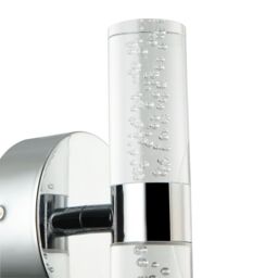 GoodHome Myvat Bubble Silver Chrome Effect Double Wired Bathroom Wall Light - thumbnail 3