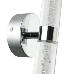 GoodHome Myvat Bubble Silver Chrome Effect Double Wired Bathroom Wall Light - thumbnail 4