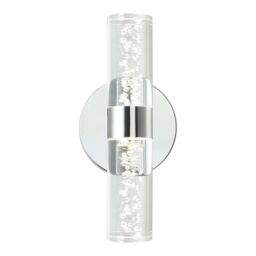 GoodHome Myvat Bubble Silver Chrome Effect Double Wired Bathroom Wall Light - thumbnail 9