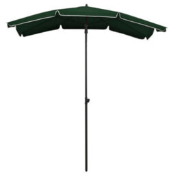 Berkfield Garden Parasol With Pole 200X130 Cm Green - thumbnail 2
