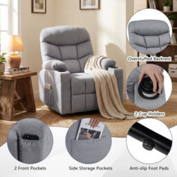 Recliner Chair Rocking Chair With Massage & Heat - thumbnail 6