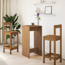 Walplus Bar Table Artisan Oak 51X50X103.5 Cm Engineered Wood - thumbnail 3