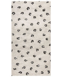 Beliani Rectangular Cotton-Blend Rug 80 X 150 Cm Light Beige With Subtle Animal Motif - thumbnail 1