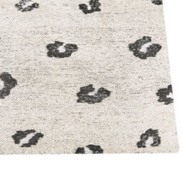 Beliani Rectangular Cotton-Blend Rug 80 X 150 Cm Light Beige With Subtle Animal Motif - thumbnail 3