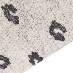 Beliani Rectangular Cotton-Blend Rug 80 X 150 Cm Light Beige With Subtle Animal Motif - thumbnail 5