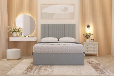 Somnior Beds Somnior Alexas Divan Bed Set With Midnight Pocket Sprung Mattress And Headboard Sage Linen - image 1