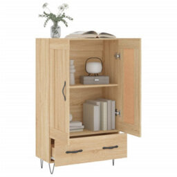 Berkfield Highboard Sonoma Oak 69.5X31X115 Cm Engineered Wood - thumbnail 4