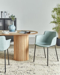 Beliani Set Of 2 Dining Chairs Belfield Fabric Mint Green - thumbnail 2