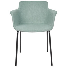 Beliani Set Of 2 Dining Chairs Belfield Fabric Mint Green - thumbnail 4