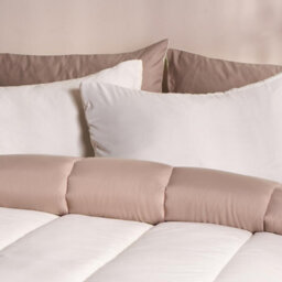 Ohs Soft Coverless 10.5 Tog Duvet Set Pillowcase Quilted Cover, Ivory/mink - King - thumbnail 4