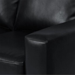 Furniture in Fashion Baltic Faux Leather 2 Seater Sofa In Black - thumbnail 8