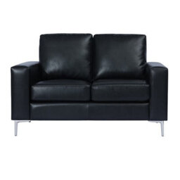 Furniture in Fashion Baltic Faux Leather 2 Seater Sofa In Black - thumbnail 4