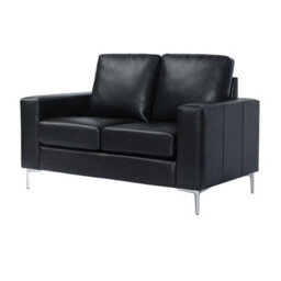 Furniture in Fashion Baltic Faux Leather 2 Seater Sofa In Black - thumbnail 6