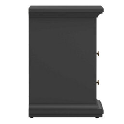 Wyld Haus Osaka Farmhouse Dark Grey Wooden Bedside Table 2 Drawers - thumbnail 7