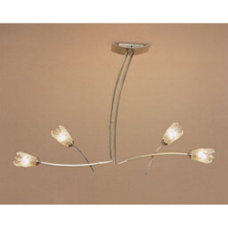 Luminosa Lighting Luminosa Pietra Linear Pendant 2 Arm 4 Light G9, Antique Brass - thumbnail 2