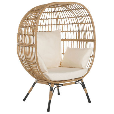 Beliani Garden Chair Veroli Pe Rattan Beige - image 1