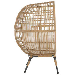 Beliani Garden Chair Veroli Pe Rattan Beige - thumbnail 6