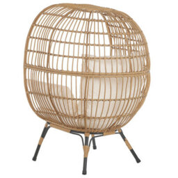Beliani Garden Chair Veroli Pe Rattan Beige - thumbnail 7