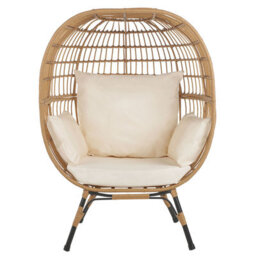 Beliani Garden Chair Veroli Pe Rattan Beige - thumbnail 5