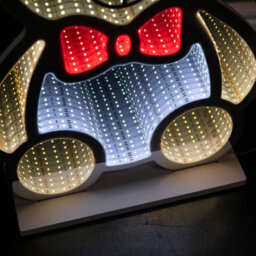 Samuel Alexander 60Cm Light Up Teddy Bear In Santa Hat Christmas Infinity Decoration With Leds - thumbnail 7
