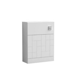 Hudson Reed Fusion Floor Standing Wc Unit & Polymarble Top, Stylish Bathroom Storage Unit, Gloss Grey, 600mm - thumbnail 2