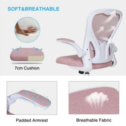 Fabric Ergonomic Office Chair 30 Rocking Pink - thumbnail 5