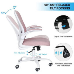 Fabric Ergonomic Office Chair 30 Rocking Pink - thumbnail 4
