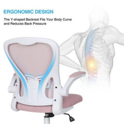 Fabric Ergonomic Office Chair 30 Rocking Pink - thumbnail 3