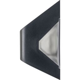 Luceco Prysm Non-Adjustable Black Battery & Solar-Powered Led 6W Pir With Motion Sensor Rectangular Outdoor Wall Light - thumbnail 2