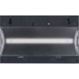 Luceco Prysm Non-Adjustable Black Battery & Solar-Powered Led 6W Pir With Motion Sensor Rectangular Outdoor Wall Light - thumbnail 3