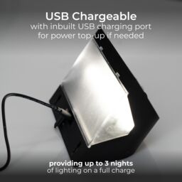 Luceco Prysm Non-Adjustable Black Battery & Solar-Powered Led 6W Pir With Motion Sensor Rectangular Outdoor Wall Light - thumbnail 4