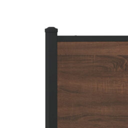 Berkfield Metal Bed Frame Without Mattress Brown Oak 193X203 Cm - thumbnail 9