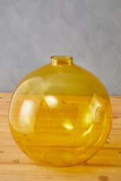 Orsina Bree Yellow Artistic Glass Vase - thumbnail 2