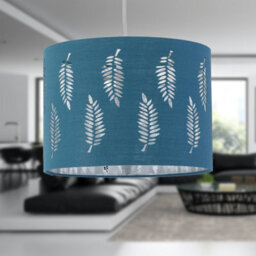 First Choice Lighting Set Of 2 Fern Teal Cut Out 30Cm Pendant Lightshades - thumbnail 6