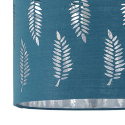 First Choice Lighting Set Of 2 Fern Teal Cut Out 30Cm Pendant Lightshades - thumbnail 4