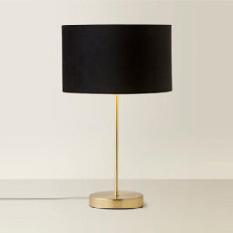 Valuelights Charles Gold Table Lamp With Metallic & Black Velvet Shade - thumbnail 6