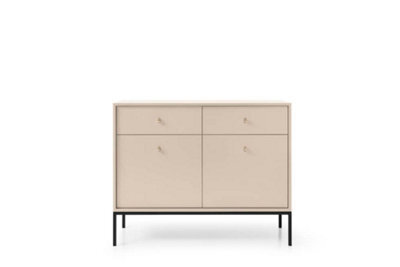 Arte Elegant Mono Sideboard Cabinet H830mm W1040mm D390mm In Beige - Versatile Storage With Modern Flair - image 1