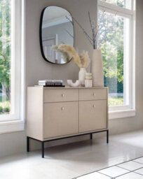 Arte Elegant Mono Sideboard Cabinet H830mm W1040mm D390mm In Beige - Versatile Storage With Modern Flair - thumbnail 5
