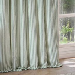 Yard Hebden Striped Cotton Eyelet Curtains, Eucalyptus, (W) 117 X (D) 183Cm - thumbnail 5