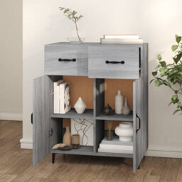 Berkfield Classic Sideboard Grey Sonoma 69.5X34X90 Cm Engineered Wood - thumbnail 3