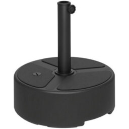 Outsunny Round Garden Parasol Base, Sand/water Filled Parasol Stand, Black - thumbnail 2