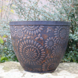 Anglo Eastern Trading Co 40Cm Chengdu Black Copper Brush Glazed Planter Pot - thumbnail 3