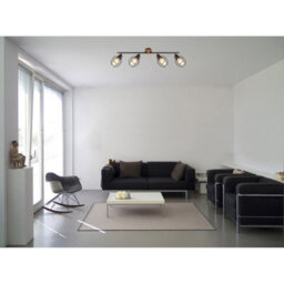 Luminosa Lighting Luminosa Willa Ceiling Spotlight Bar Black 4X E27 - thumbnail 6